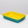 Medium toilet with a mesh of 36 x 26 x 6.5 cm, yellow/turquoise