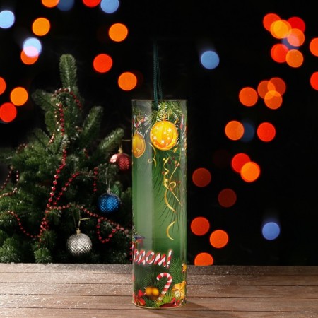 Gift box, tube for the bottle "Emergency Christmas tree", (330 mm inside height), 92 x 350 mm-1