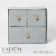 Box LADOOM "Francesca", 3 drawers, 30 × 20 × 28 cm, gray-blue color