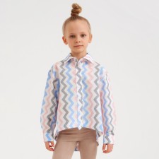 Minaku girl shirt: Cotton Collection color white, height 122