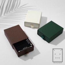 Gift box for the leather set, 7 × 9 (the size of the beneficial part is 6.4 × 8.3 cm), a sliding, the color of the mix
