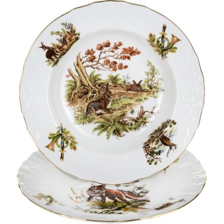 Dining Service 6/25 BERNADOTTE, Decor "Hunting Stories", 25 items-9