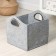 Silver organizer for storage, 31 × 31 × 32 cm, 24 liters, with handles, color light gray