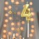 Candle in the cake on the skewer "Almaz", the number "4", gold, 4.5 cm