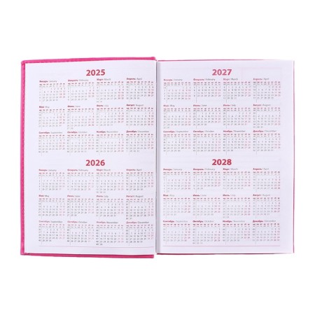 Deliciper of Leduced A5, 160 Vivevella sheets, artificial leather cover, dark pink-9