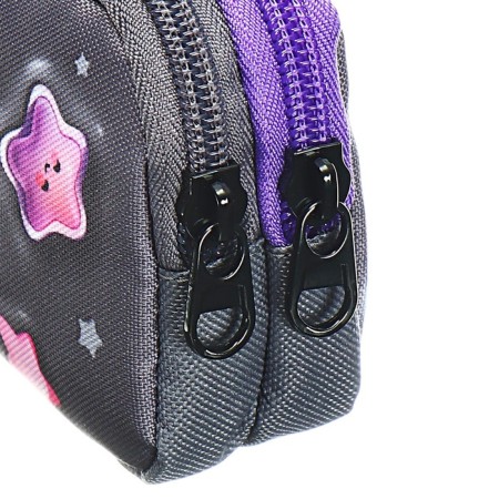 Penal soft, 2 compartments, volumetric, 90 x 220 x 40 mm, stavia "stars" gray 86226-4