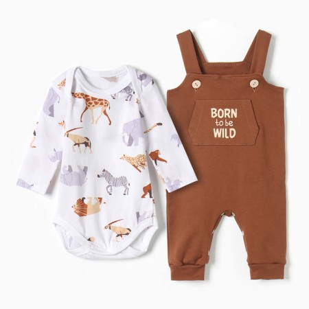 Set: body and overalls crumb I "Wild", height 74-80 cm