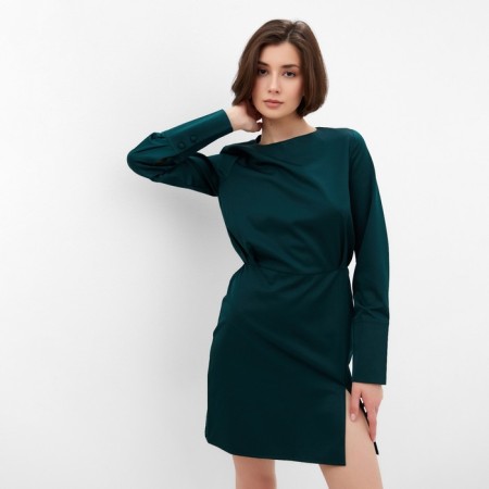 Women's dress minku: Silk pleasure color green, rr 46