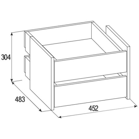 A set of boxes for home-wardrobes Home, 452 × 483 × 304 mm, white color-1
