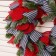 New Year's wreath d- 28 cm "Cozy fairy tale" striped and red ribbons