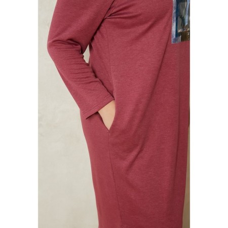 Women's dress, size 62, burgundy color-5