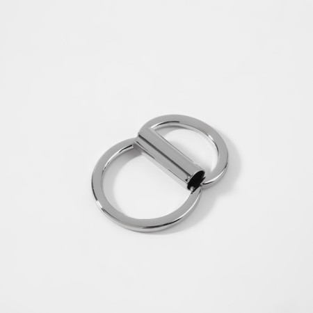 The half -ring for bags is double, d = 15 mm, thickness - 1 mm, 2 pcs, silver color-2