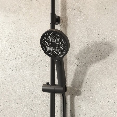 Shower system IDDIS SPAHOME SPABLBTI06, spa effect, tropical shower, shower set, black 98158-5