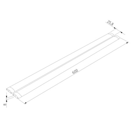 Furniture backlight Elektrostandard, Kit Led 12 W, 600x27x8 mm, IP20, Silver Color-7