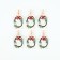New Year's jewelry for glasses with predictions, nameplate, 3.5 x 5 cm, 6 pcs.