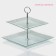 Glass fruit 2-tier square share "Accent", 25 × 22 cm