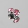 Rhinestones are sewing "circle", in the frame, d = 8 mm, 20 pcs, pink color