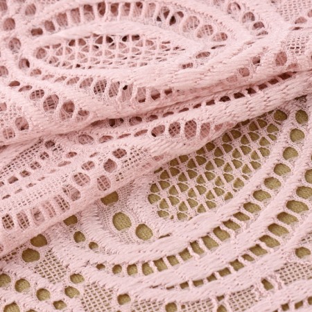 Lace elastic fabric, 180 mm × 2.7 ± 0.5 m, powder color-1