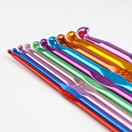 Knitting hook set, d = 0.6-6.5 mm, 12.5/15 cm, 22 pcs, color mix-3