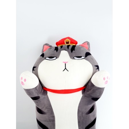 Soft toy - pillow "Cat - Emperor", 115 cm, gray color-3