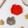 Cooking form "gift box", cutting, stamp, red color