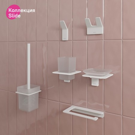 Soap dish IDDIS Slide Sliwtg0i42, 107x116x71 mm, matte glass, white matte-7