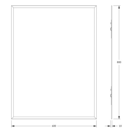 EvoForm mirror, with fatcet, 15 mm, 60x80 cm-1