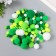 Decor for creativity "Pomponchiki. Green Cape" d = 1-3 cm set 135 pcs