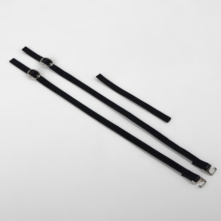 Shoe strap, artificial leather, 30 cm, 8 mm, 2 pcs, black color-1