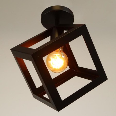 Ceiling chandelier "Cube" Black 1x40W E27 16x16x19 cm Bayerlux-1