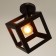 Ceiling chandelier "Cube" Black 1x40W E27 16x16x19 cm Bayerlux