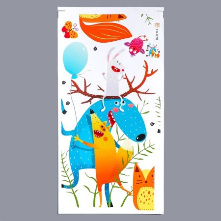 Sticking plastic interior color "wonderful animals" 30x60 cm-1