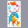 Sticking plastic interior color "wonderful animals" 30x60 cm