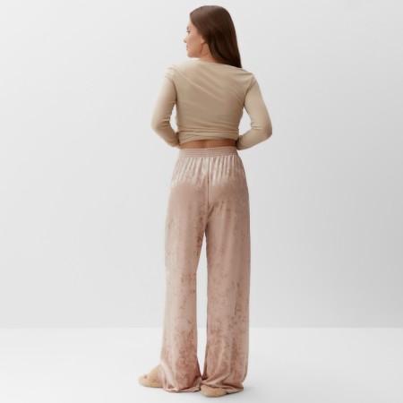 Home Home (longshit and trousers) KAFTAN "velvet", 40-42, roses/beige-4