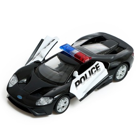 Metal Metallic Ford GT, 1:32, inertia, doors open, police open-3