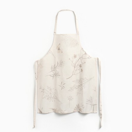 Apron Ethel "Flower Herbarium" 60x70 cm, 100% HL, reps 210g/m2