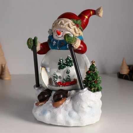 Souvenir Polystone Water Ballion Music, Light "Snow Snow" D = 10 cm 15x13.5x21 cm-3