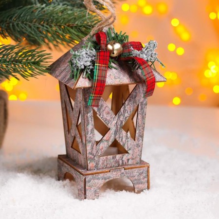 New Year's decor with backlight "Tale" 8.5x8.5x16 cm