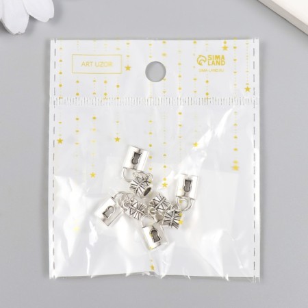 Bale with a suspension metal for creativity "locks" silver 2.2 cm-3