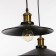 Bayerlux chandelier "Quake" 3x40W black E27 30x30x10 cm