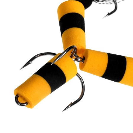 Bait jig lucky john frog, yellow, black in blister-1