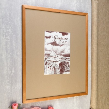 Photo frame pine С24 oak 50x60 cm (plastic screen)-1