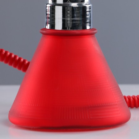 Hind chemical hookah, 32 cm, 1 pipe, chrome mine, red-1