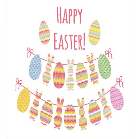 Set of napkins for setting the table "Easter garland", rectangular, size 32x46 cm, 4 pcs-3