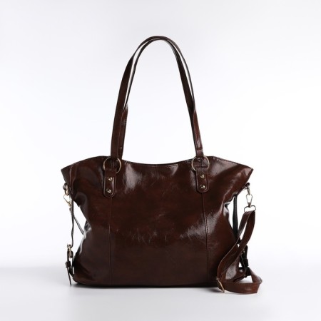 Zipper bag with zipper, brown color