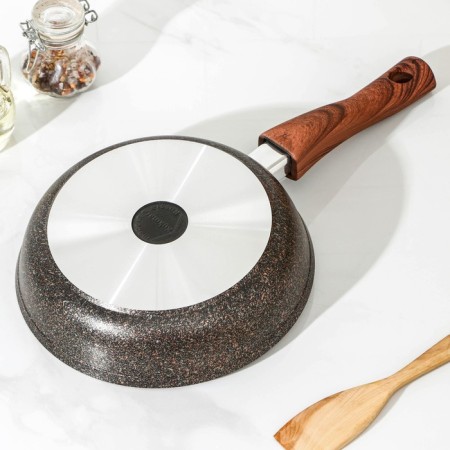 Granit Ultra pan, D = 22 cm, removable handle, anti -stick coating, black color, Mix handle-2