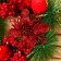 New Year's Wreath D-25 cm "Red berries and balls"