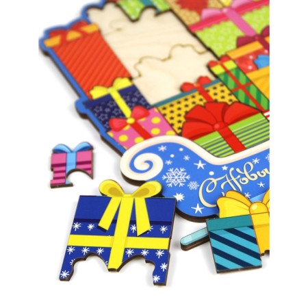 Puzzle "Sani with gifts"-1