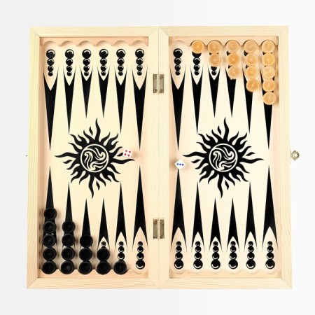 Board game 3 in 1 "Classic": backgammon, chess, checkers, board 40 x 40 cm-2