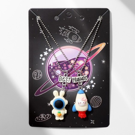 Kulons "Demetrines" rocket and astronaut, colored in silver, 40 cm-1